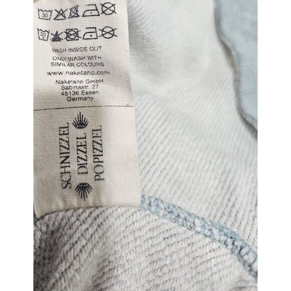 Women's Naketano Cowl Neck Hoodie Gray‎ Owl Deer Size XL - Picture 10 of 11